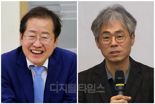 홍준표 대구시장(왼쪽)과 김경율 전 국민의힘 비대위원. <디지털타임스 DB, 연합뉴스>